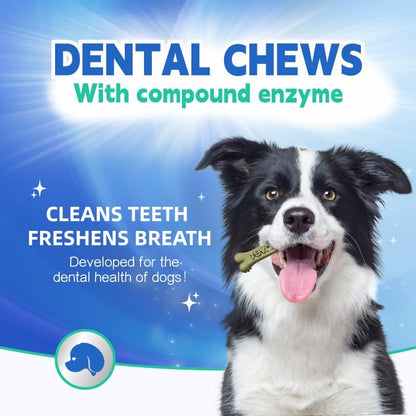 Dog Dental Chews, Plaque and Tartar Control, Fresh Breath, 7 Sticks