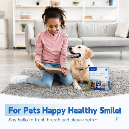 Dog Dental Chews, Plaque and Tartar Control, Fresh Breath, 7 Sticks