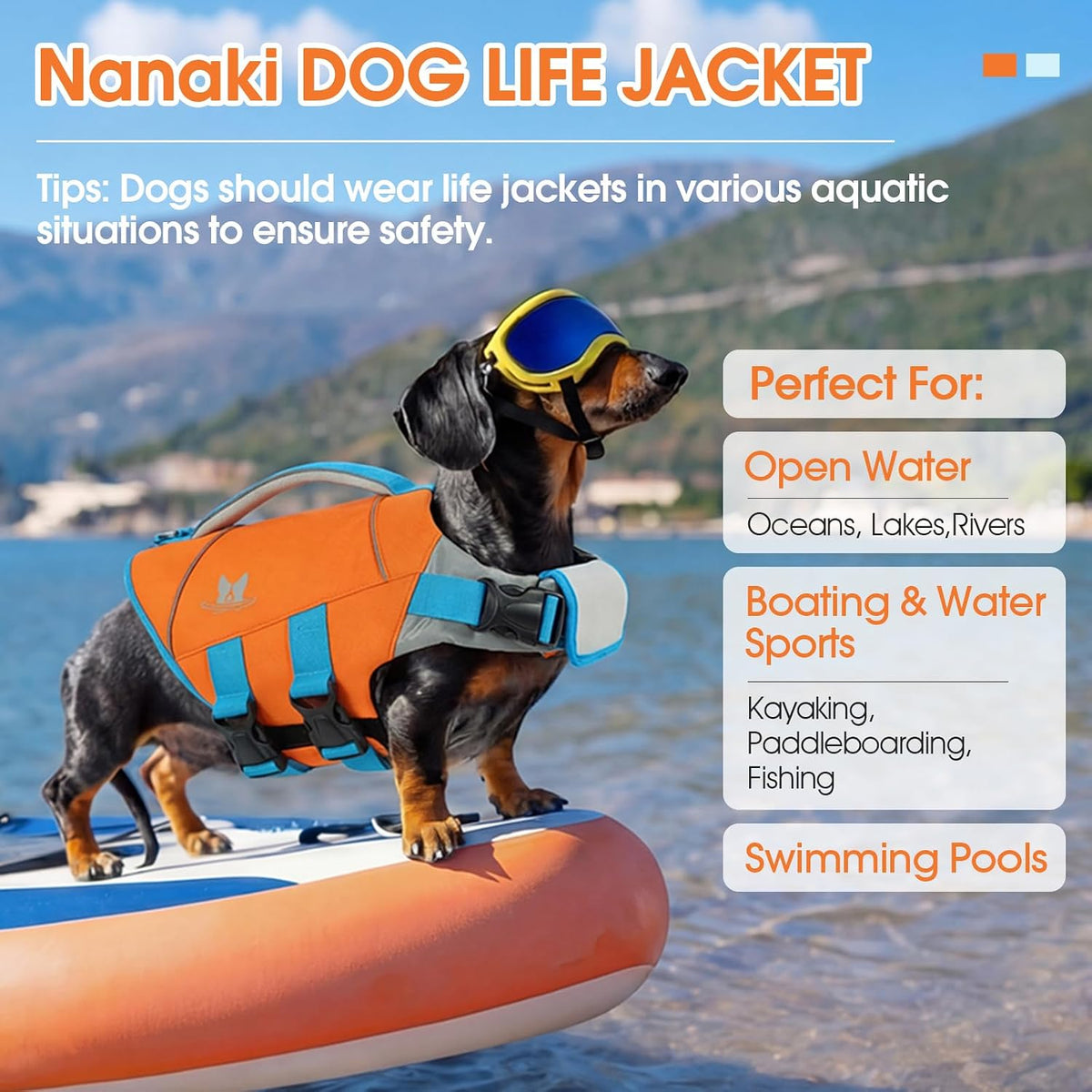 Dog Life Jacket Large, Dog Life Vest for Swimming Boating-High Buoyancy Dogs Swim Vest with Rescue Handle D-Ring Reflective Adjustable Ripstop Floating Lifejacket,Golden Retriever,Rose Red,2XL