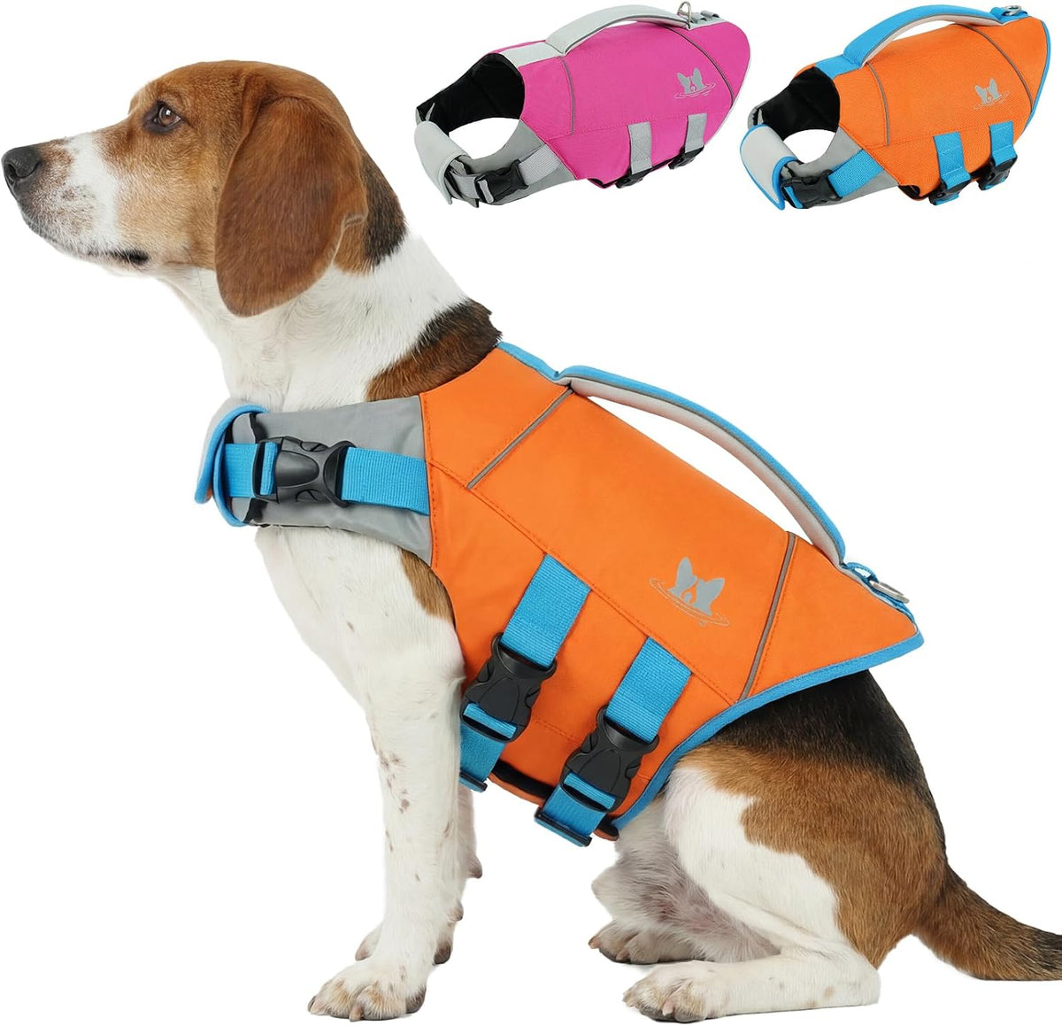 Dog Life Jacket Large, Dog Life Vest for Swimming Boating-High Buoyancy Dogs Swim Vest with Rescue Handle D-Ring Reflective Adjustable Ripstop Floating Lifejacket,Golden Retriever,Rose Red,2XL