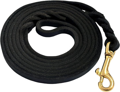 Leather Dog Leash 6ft x 3/4 inch Heavy Duty Training Leash