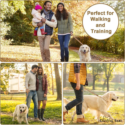 Leather Dog Leash 6ft x 3/4 inch Heavy Duty Training Leash