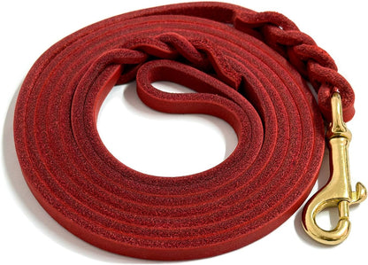 Leather Dog Leash 6ft x 3/4 inch Heavy Duty Training Leash