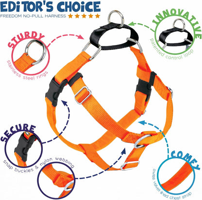 Freedom No Pull Dog Harness, 1 inch MD, Teal | Discourages Pulling, Comfortable Control Adjustable Dog Harness for Medium Sized Dogs, Made in USA (Leash Not Included)