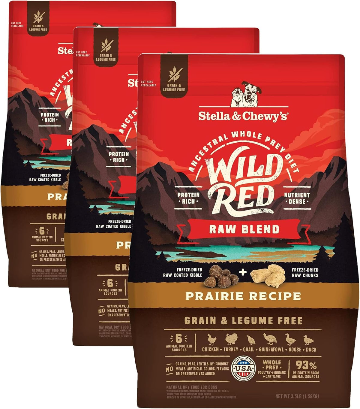 Wild Red Coated GF Prairie Dry Dog Food, 3.5 lb