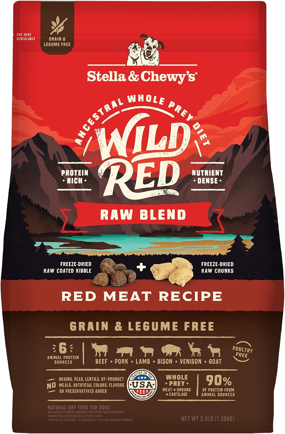 Wild Red Coated GF Prairie Dry Dog Food, 3.5 lb