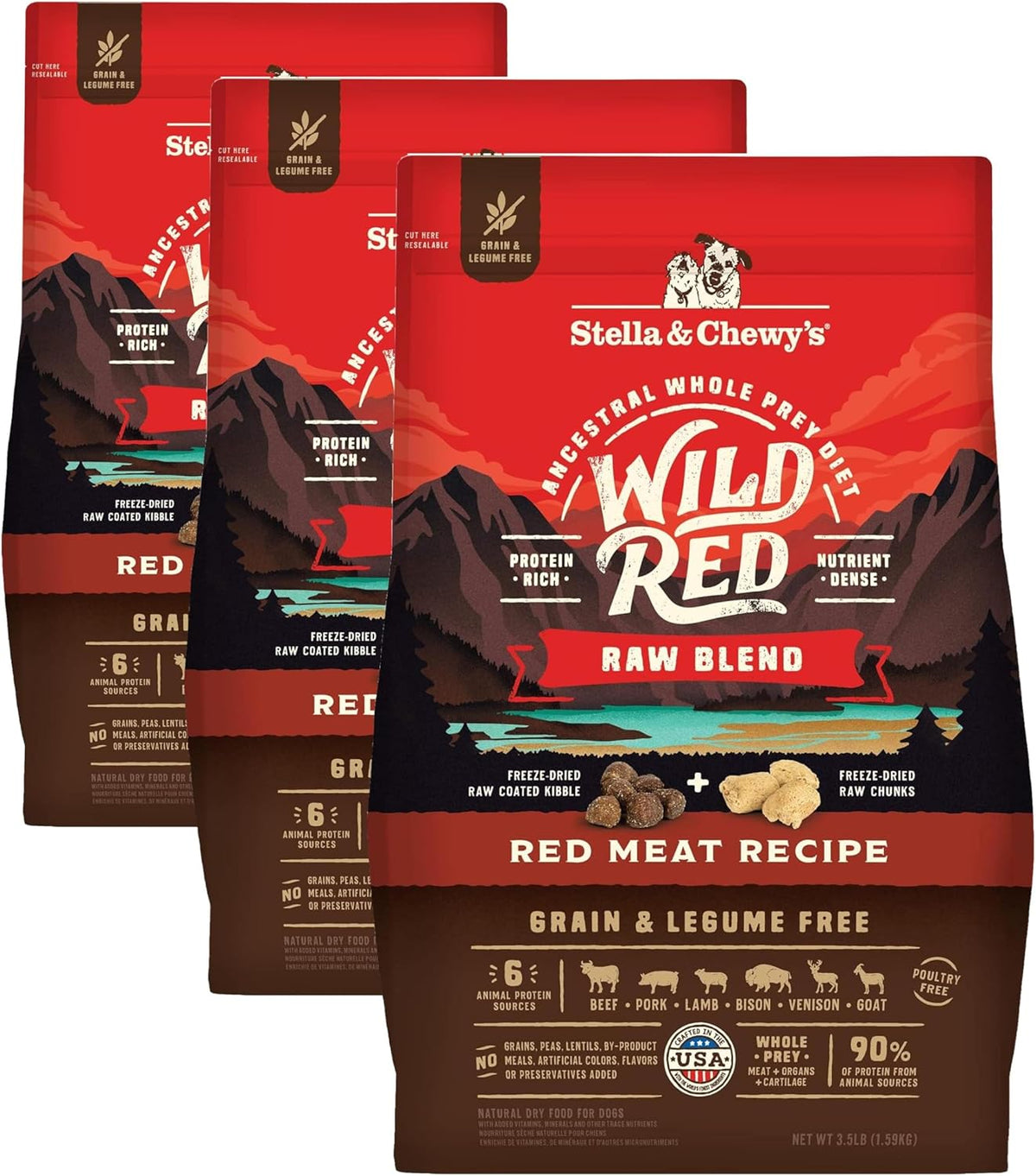 Wild Red Coated GF Prairie Dry Dog Food, 3.5 lb