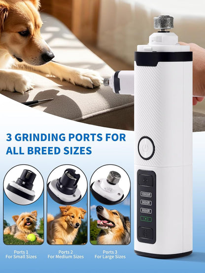 Electric Dog Nail Grinder for Small Medium Large Breeds with LED Lights