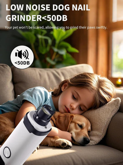 Electric Dog Nail Grinder for Small Medium Large Breeds with LED Lights