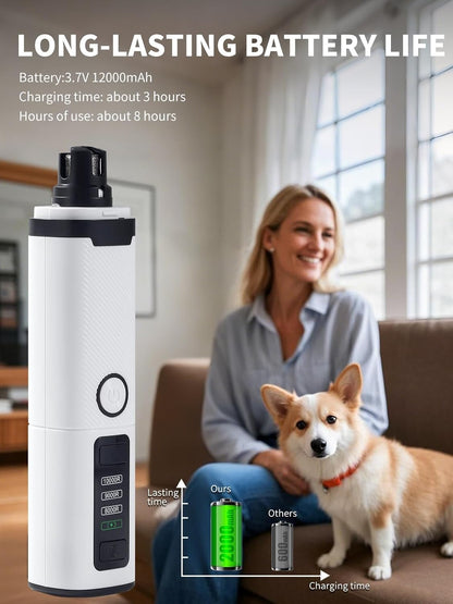 Electric Dog Nail Grinder for Small Medium Large Breeds with LED Lights