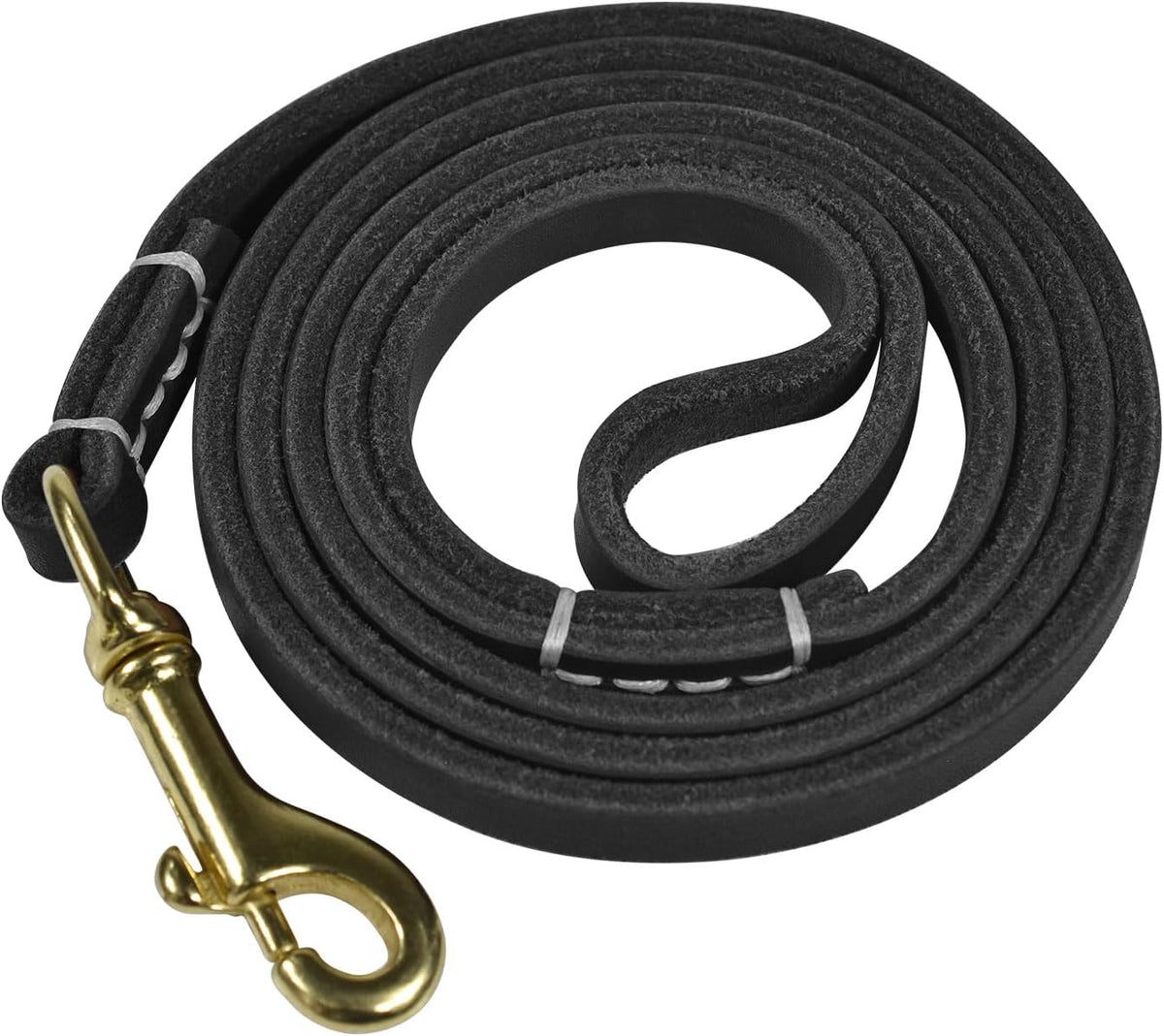 4 Feet / 5 Feet / 6 Feet Genuine Leather Small & Medium Dog Leash, Real Leather - (3/8" X 4', Black)