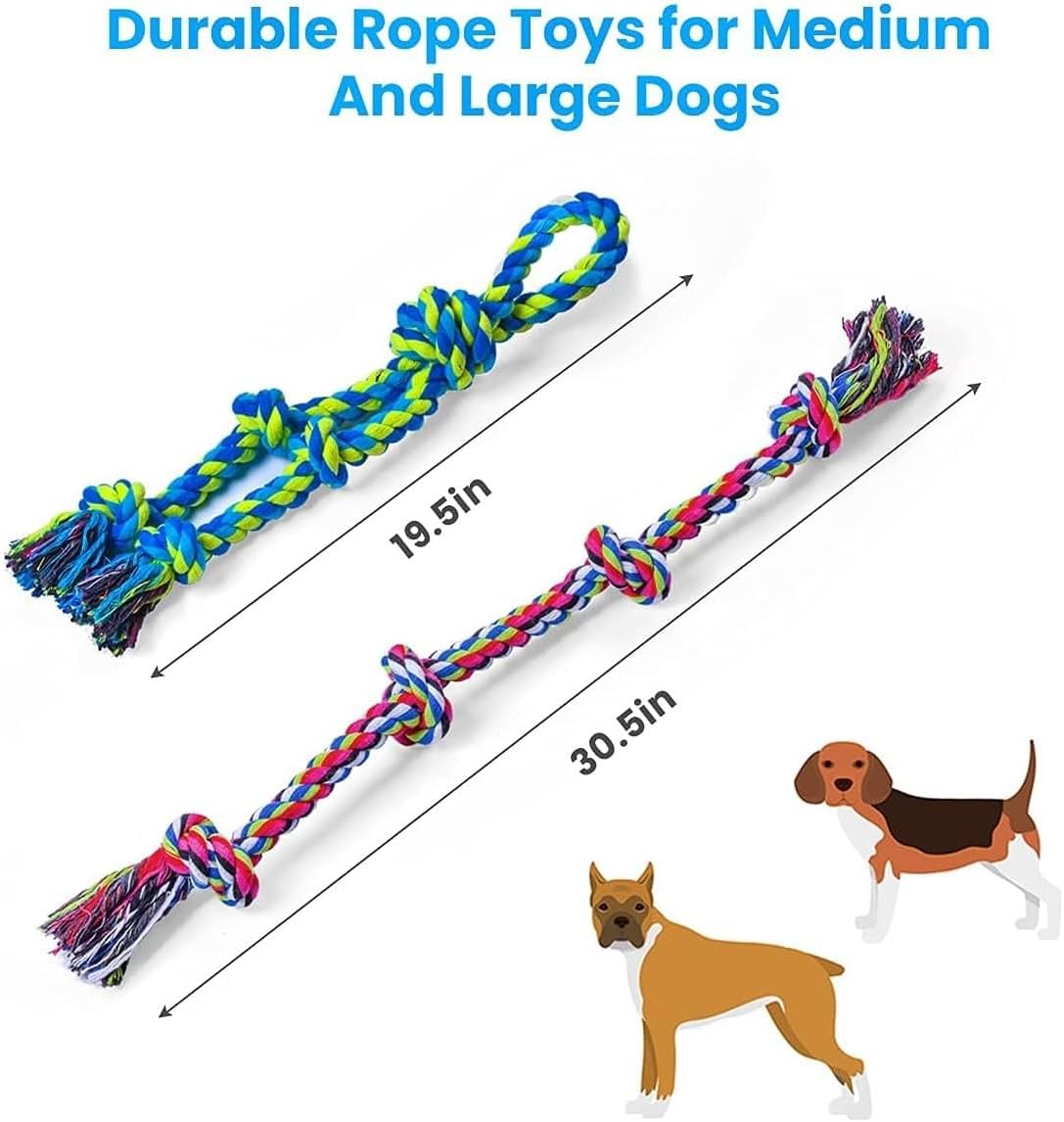 Dog Rope Toys for Large Breed Aggressive Chewers, Tough Chew Dog Toys