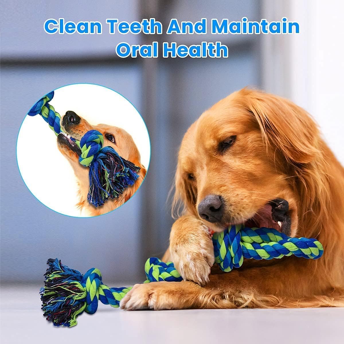 Dog Rope Toys for Large Breed Aggressive Chewers, Tough Chew Dog Toys