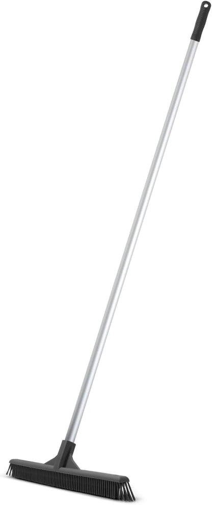 Superio 16” Pet Hair Remover Silicone Broom - Carpet Rake for Fur Removal - Rug Rake to Fluff Carpet – for Dust on Hardwood Floor & Tile – Rinse to Clean