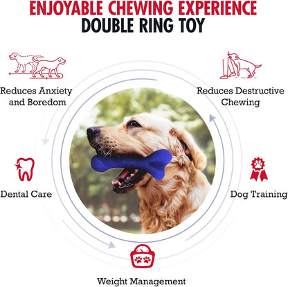 SuperChewer Tough Tug-of-War Flying Disc Toy | Lifetime Replacement | Strong Natural Rubber | Great Tug Disc Fetch Toy for Dogs | Ultra Durable Chew Toys for Aggressive Chewers | For All Breeds