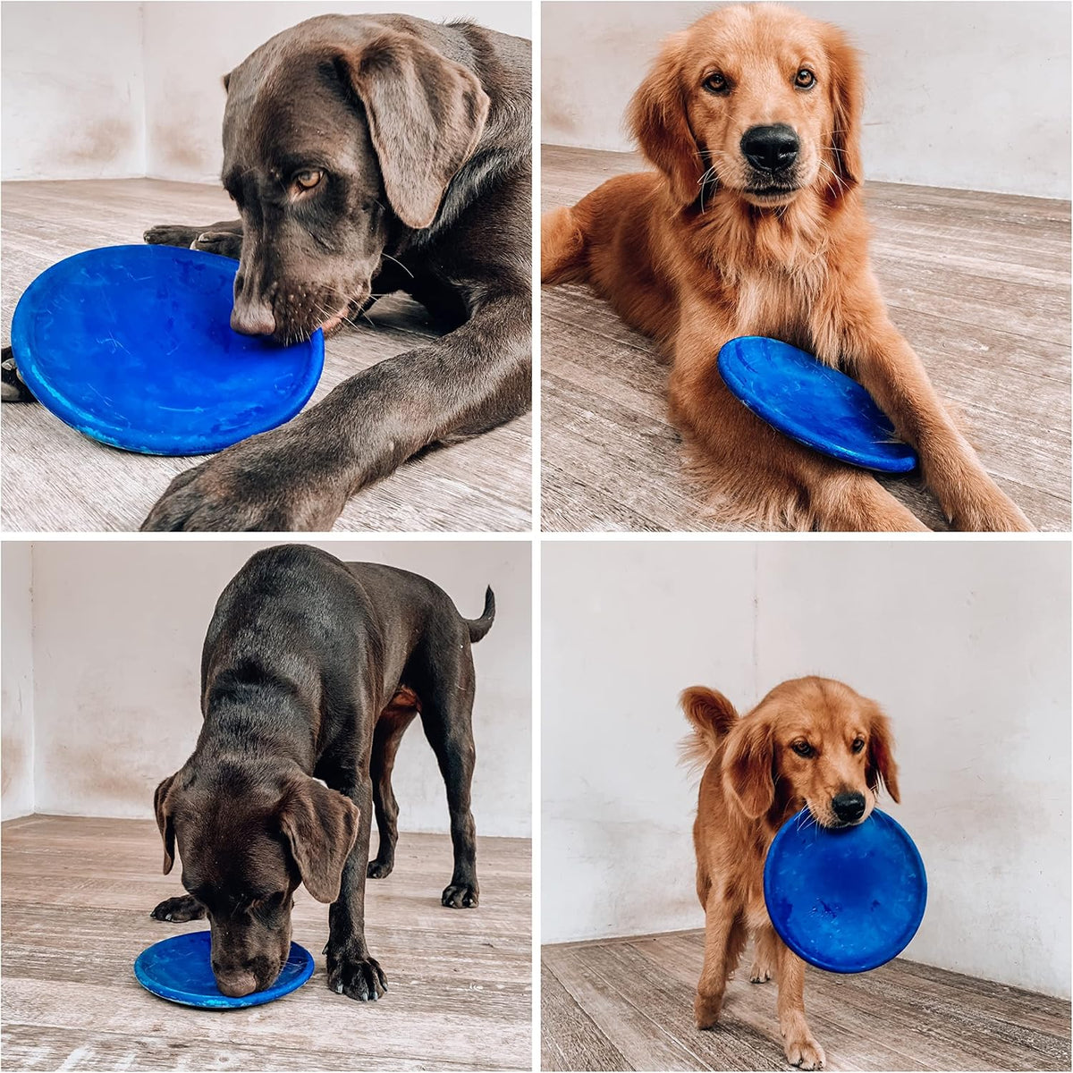 SuperChewer Tough Tug-of-War Flying Disc Toy | Lifetime Replacement | Strong Natural Rubber | Great Tug Disc Fetch Toy for Dogs | Ultra Durable Chew Toys for Aggressive Chewers | For All Breeds