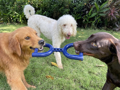 SuperChewer Tough Tug-of-War Flying Disc Toy | Lifetime Replacement | Strong Natural Rubber | Great Tug Disc Fetch Toy for Dogs | Ultra Durable Chew Toys for Aggressive Chewers | For All Breeds