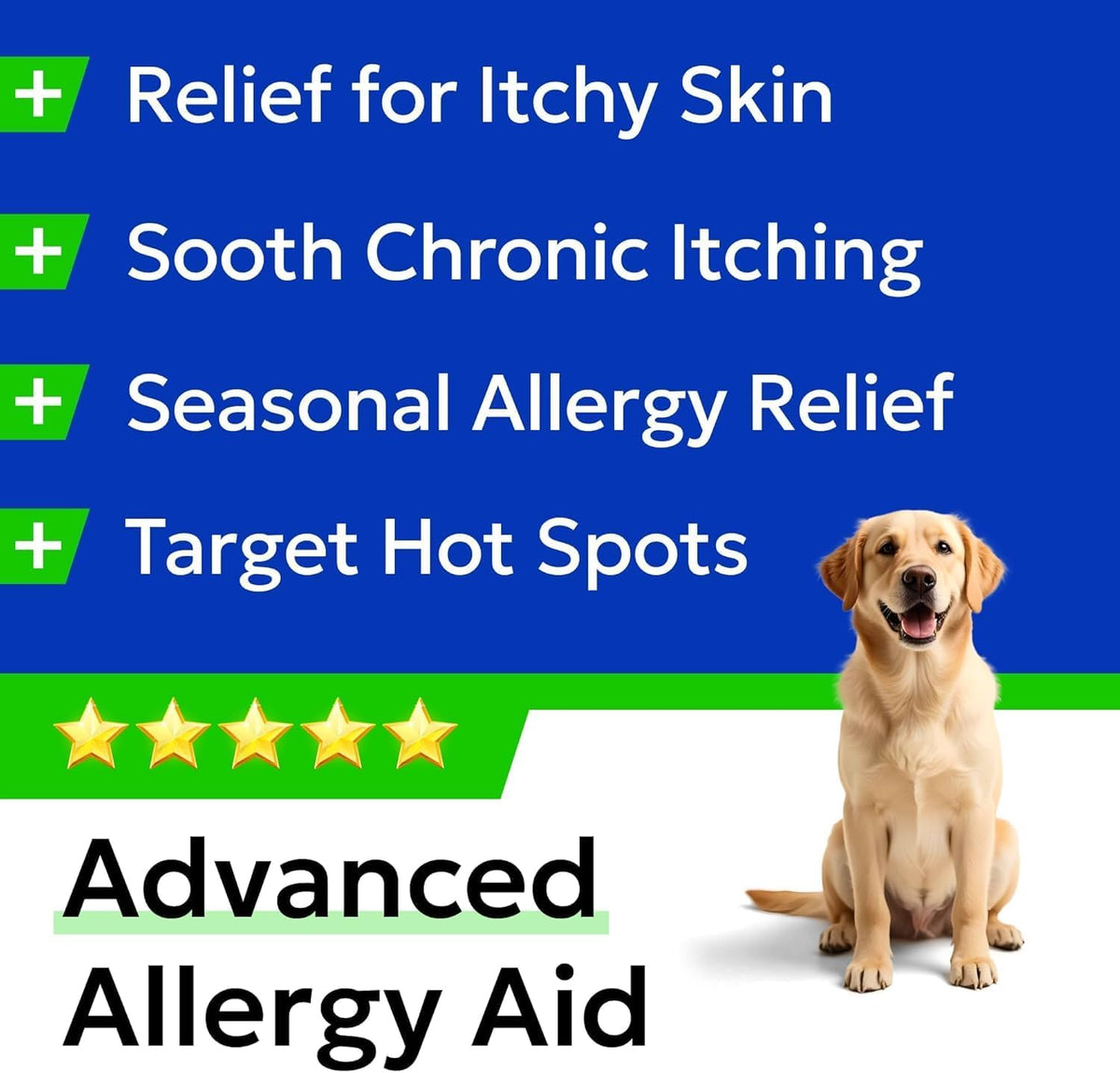 Dog Allergy Relief Chews - Skin Health & Anti-Itch Supplement with Omega-3