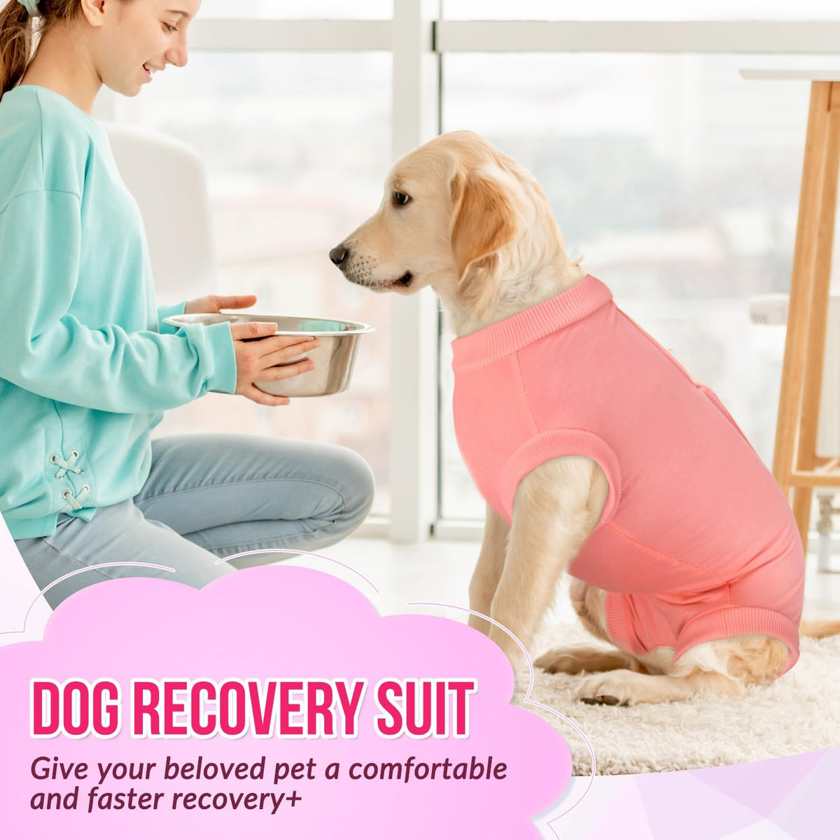 Recovery Suit for Dogs, Onesie Spay Neuter Surgery Suit Female Male