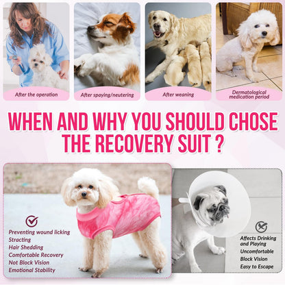 Recovery Suit for Dogs, Onesie Spay Neuter Surgery Suit Female Male