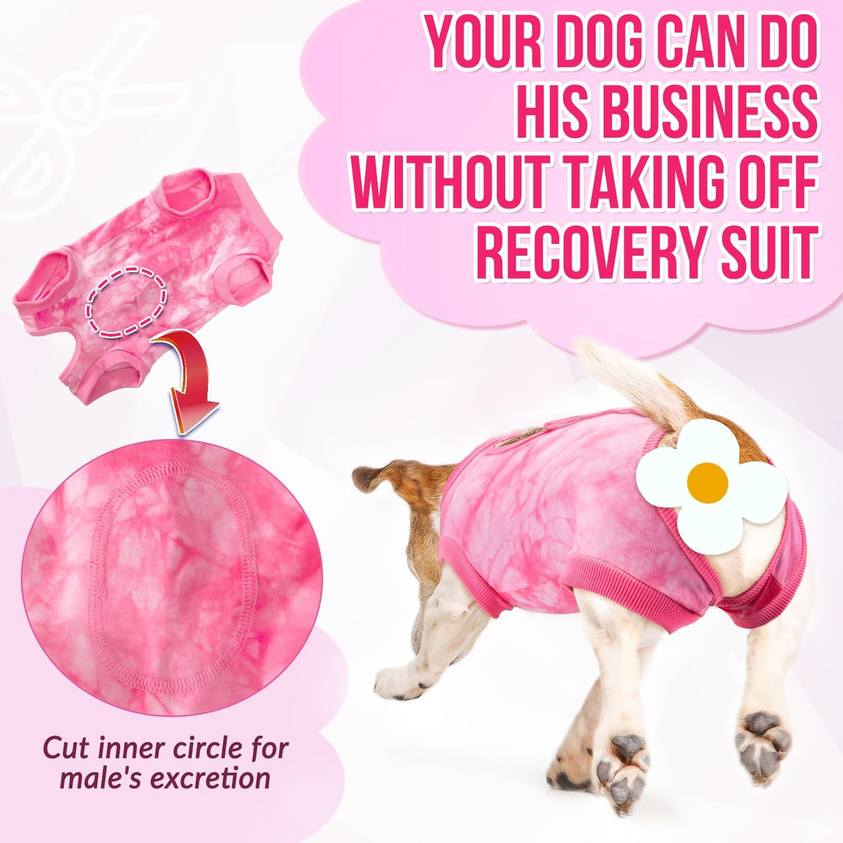 Recovery Suit for Dogs, Onesie Spay Neuter Surgery Suit Female Male