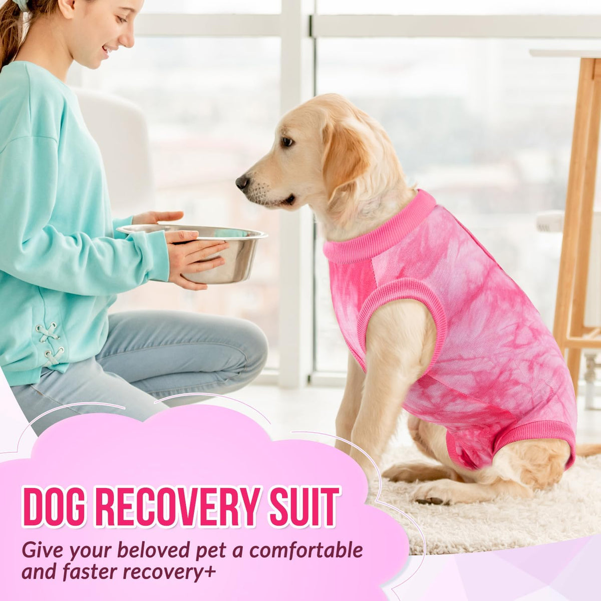 Recovery Suit for Dogs, Onesie Spay Neuter Surgery Suit Female Male