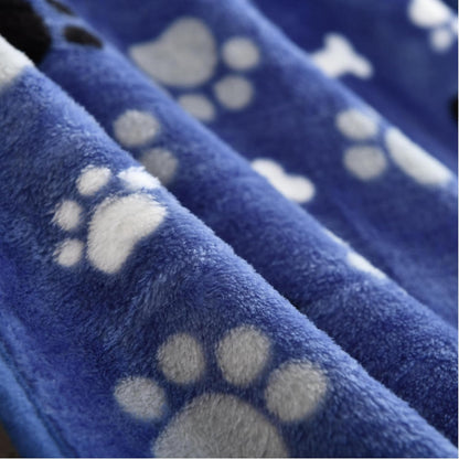 Waterproof Dog Blanket, Pattern Printing Super Soft Warm Fluffy Facecloth Sofa Car Bed Protector, Urine Proof Washable Outdoor Pet Blanket for Puppy Large Dogs & Cats(paw & Bone40*30)