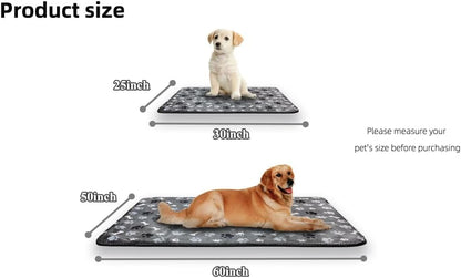 Waterproof Dog Blanket, Pattern Printing Super Soft Warm Fluffy Facecloth Sofa Car Bed Protector, Urine Proof Washable Outdoor Pet Blanket for Puppy Large Dogs & Cats(paw & Bone40*30)