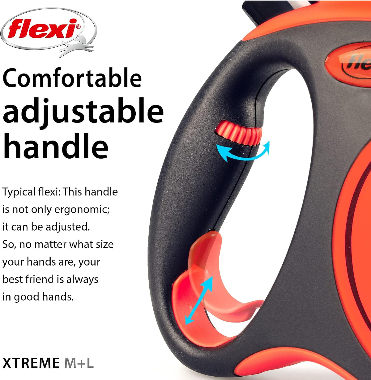 ® Xtreme Tape Retractable Dog Leash, Large, 26 ft - Orange/Black