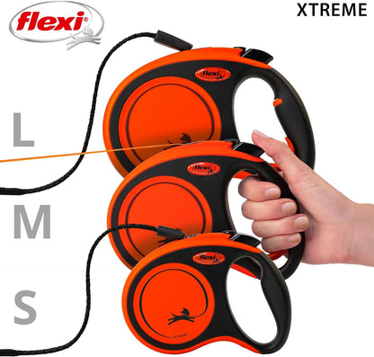 ® Xtreme Tape Retractable Dog Leash, Large, 26 ft - Orange/Black