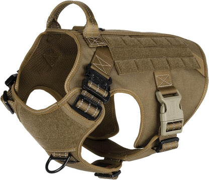 ICEFANG Tactical Dog Harness for Large Dogs,Reflective No Pull Dog Vest