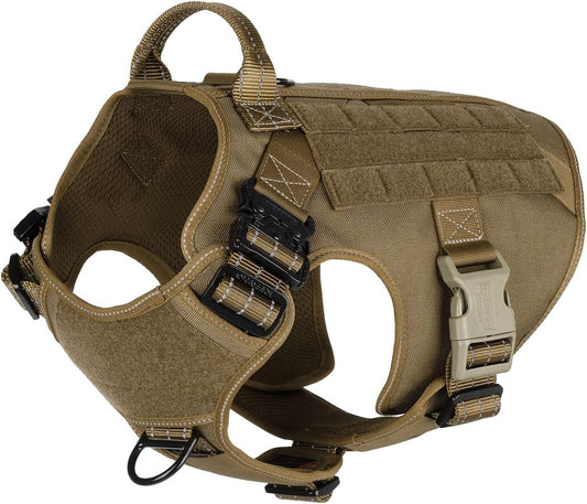 ICEFANG Tactical Dog Harness for Large Dogs,Reflective No Pull Dog Vest