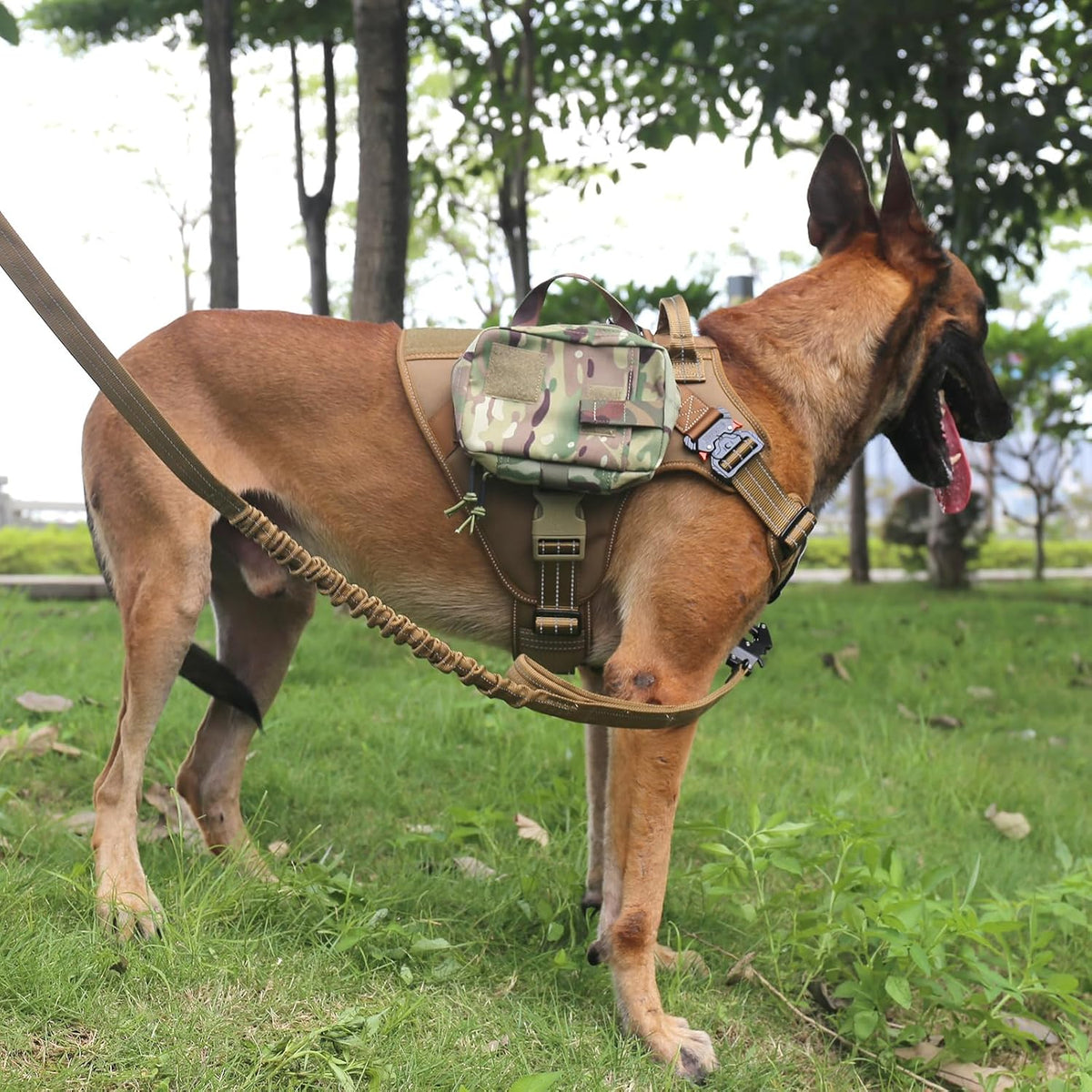 ICEFANG Tactical Dog Harness for Large Dogs,Reflective No Pull Dog Vest