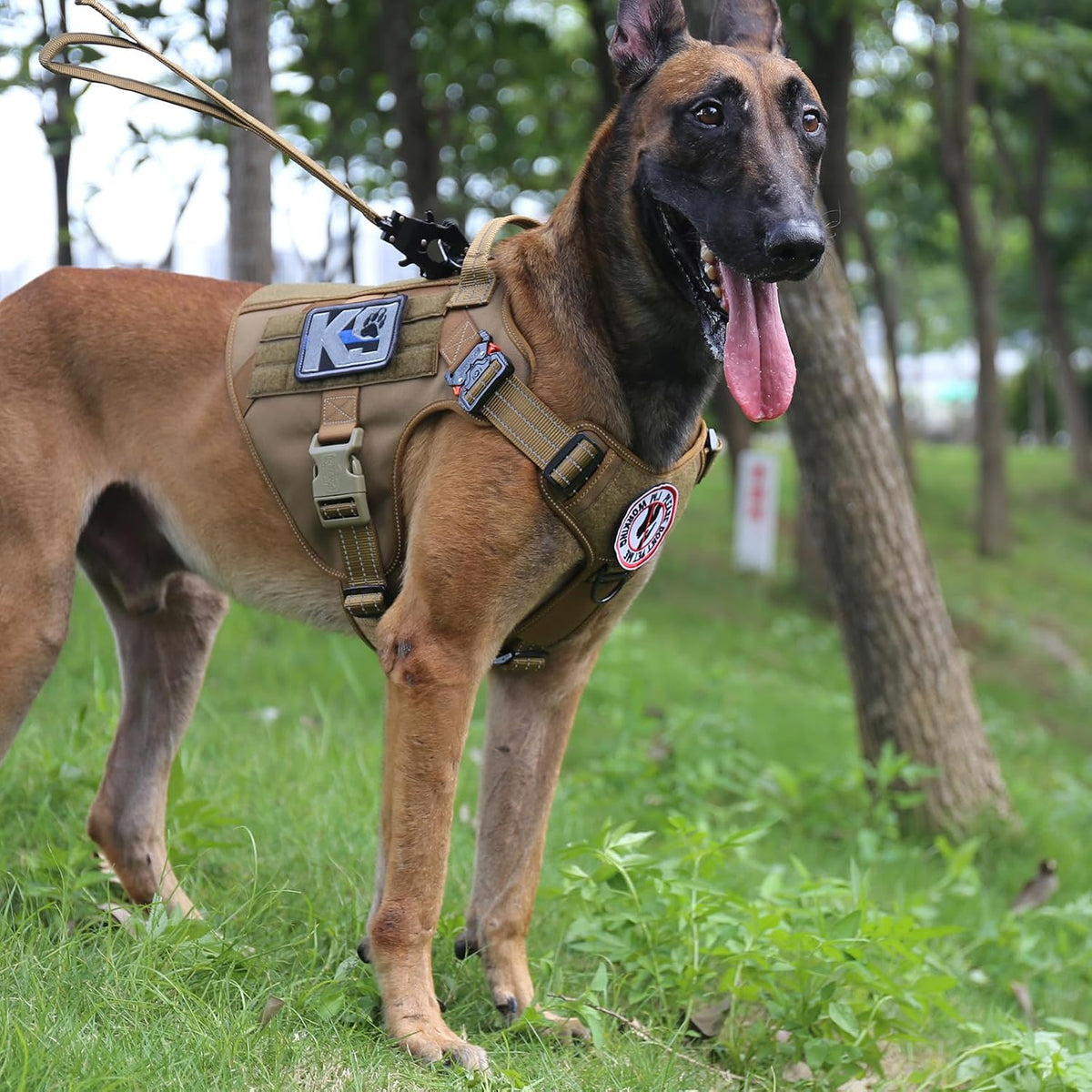 ICEFANG Tactical Dog Harness for Large Dogs,Reflective No Pull Dog Vest
