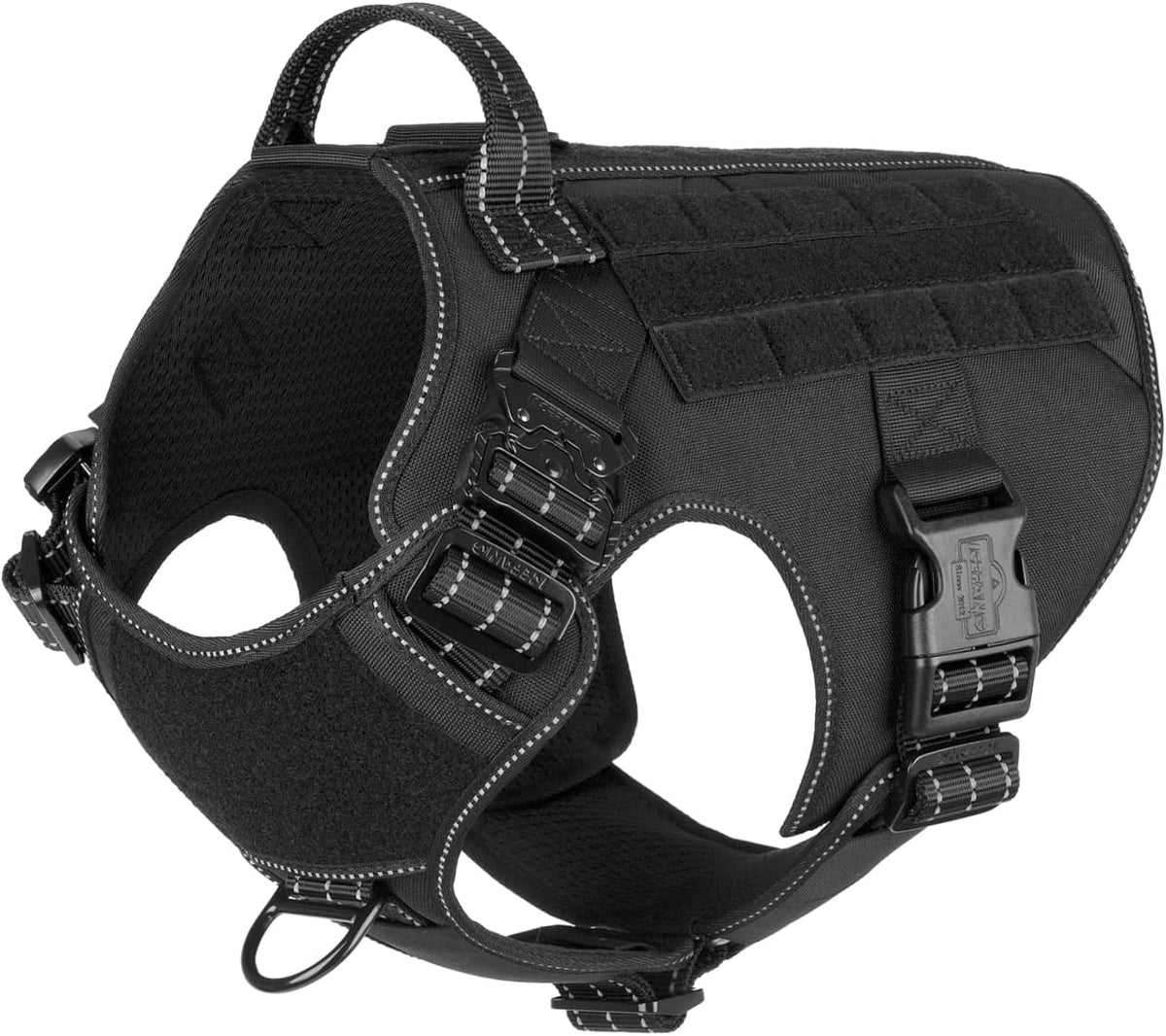 ICEFANG Tactical Dog Harness for Large Dogs,Reflective No Pull Dog Vest