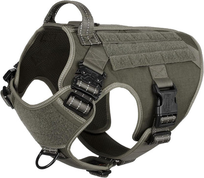 ICEFANG Tactical Dog Harness for Large Dogs,Reflective No Pull Dog Vest