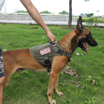 ICEFANG Tactical Dog Harness for Large Dogs,Reflective No Pull Dog Vest