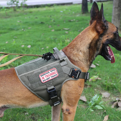 ICEFANG Tactical Dog Harness for Large Dogs,Reflective No Pull Dog Vest