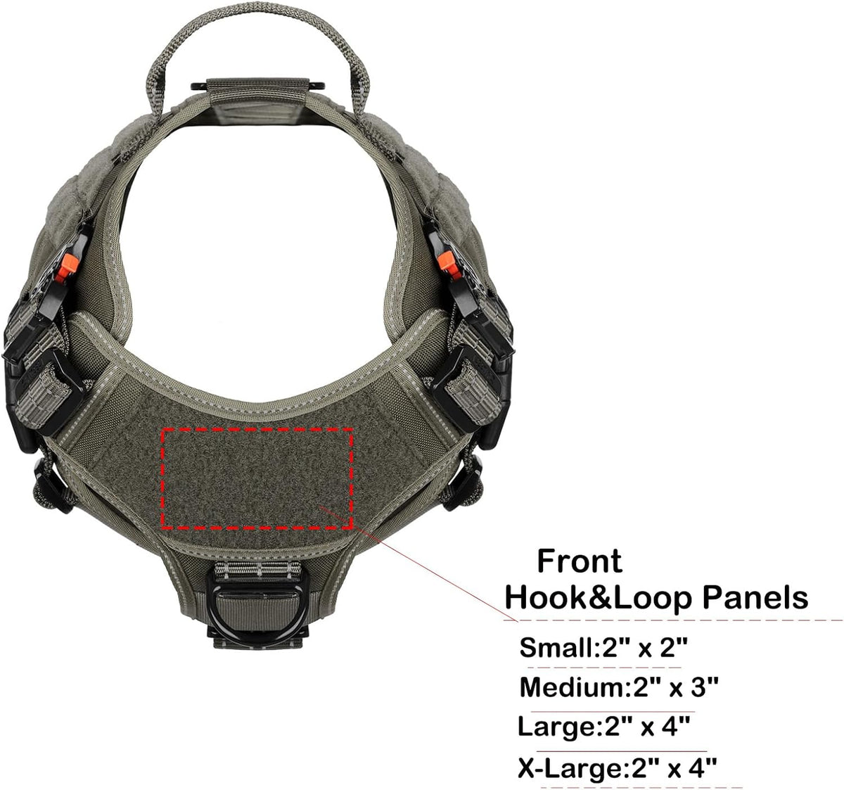 ICEFANG Tactical Dog Harness for Large Dogs,Reflective No Pull Dog Vest