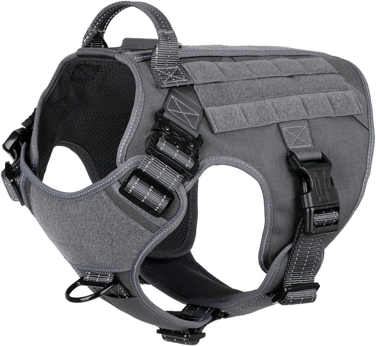 ICEFANG Tactical Dog Harness for Large Dogs,Reflective No Pull Dog Vest