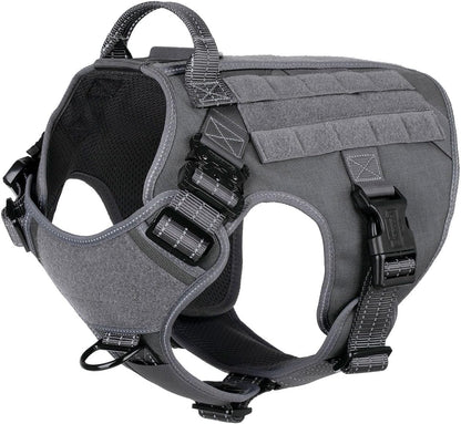 ICEFANG Tactical Dog Harness for Large Dogs,Reflective No Pull Dog Vest