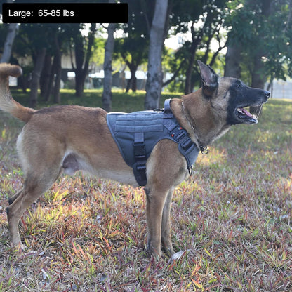 ICEFANG Tactical Dog Harness for Large Dogs,Reflective No Pull Dog Vest