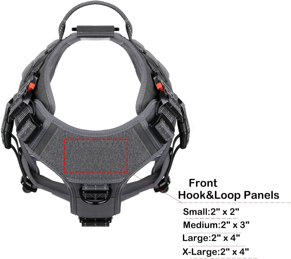 ICEFANG Tactical Dog Harness for Large Dogs,Reflective No Pull Dog Vest