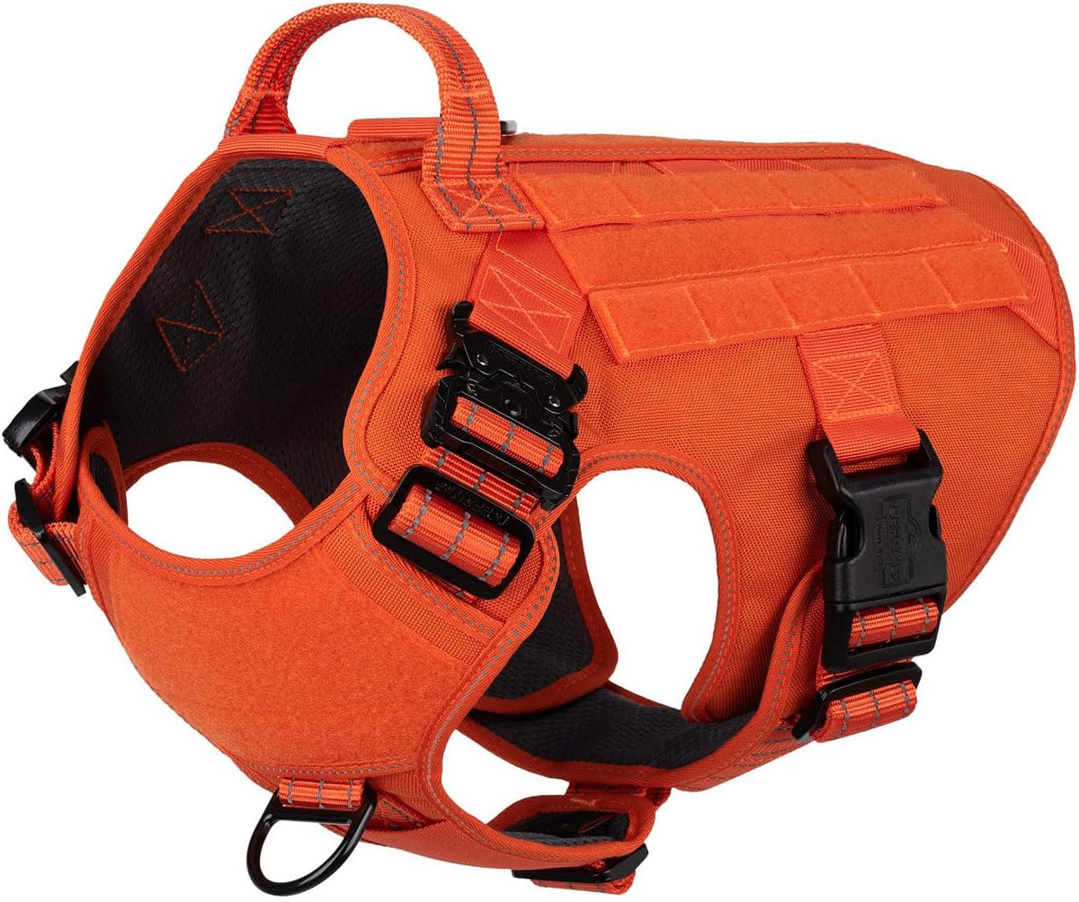 ICEFANG Tactical Dog Harness for Large Dogs,Reflective No Pull Dog Vest