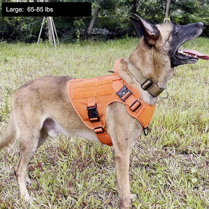 ICEFANG Tactical Dog Harness for Large Dogs,Reflective No Pull Dog Vest