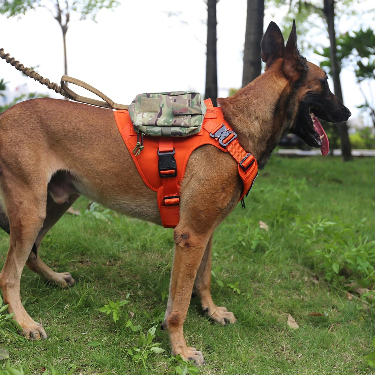 ICEFANG Tactical Dog Harness for Large Dogs,Reflective No Pull Dog Vest