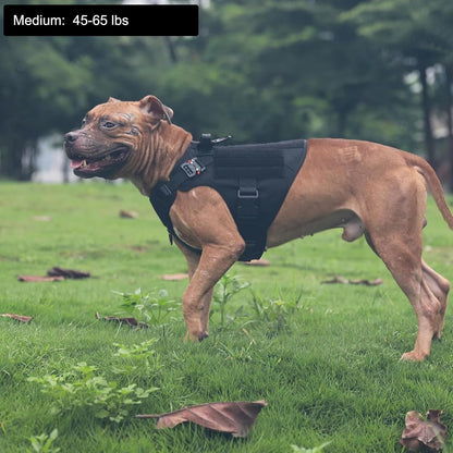 ICEFANG Tactical Dog Harness for Large Dogs,Reflective No Pull Dog Vest