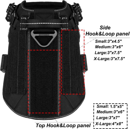 ICEFANG Tactical Dog Harness for Large Dogs,Reflective No Pull Dog Vest