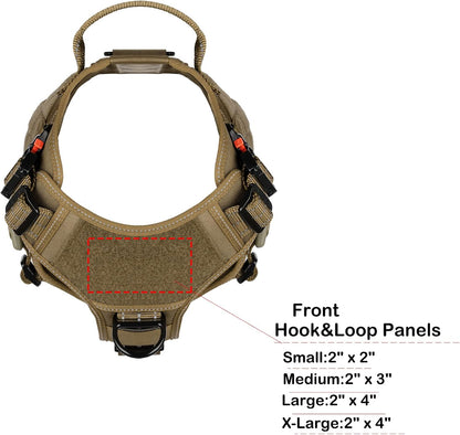 ICEFANG Tactical Dog Harness for Large Dogs,Reflective No Pull Dog Vest