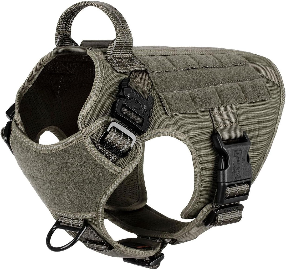 ICEFANG Tactical Dog Harness for Large Dogs,Reflective No Pull Dog Vest